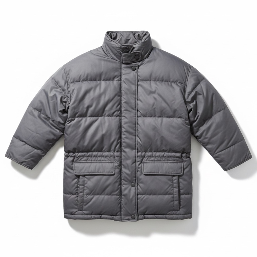 Eddie Bauer Goose Down Puffer Jacket Travel Outdoor Warm Winter Coat Gray Small